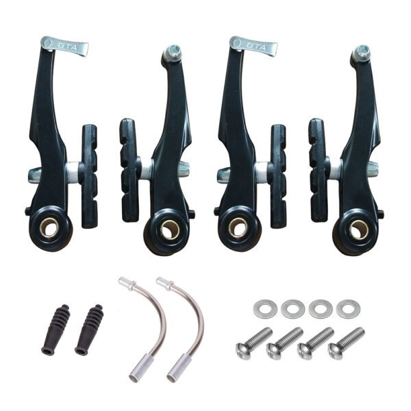 Kit 4 Freios V-Brake Alumínio Preto com Sapata Orbital 60mm