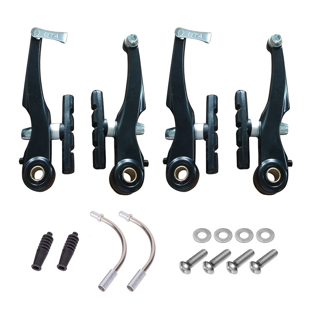 Kit 4 Freios V-Brake Alumínio Preto com Sapata Orbital 60mm