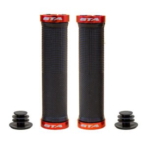 MANOPLA 130MM RIDER TPR PRETO/VERMELHO
