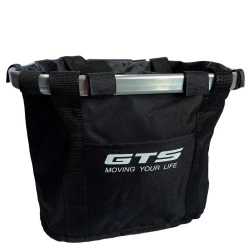 Cesta de Tecido Preta com Suporte de Engate Rápido - GTS